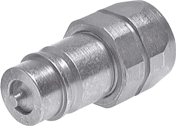 Exemplary representation: Plug-in coupling with female thread, plug, galvanised steel