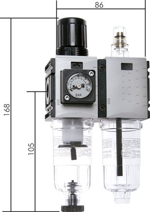 Exemplary representation: 2-part maintenance unit - Futura series 0