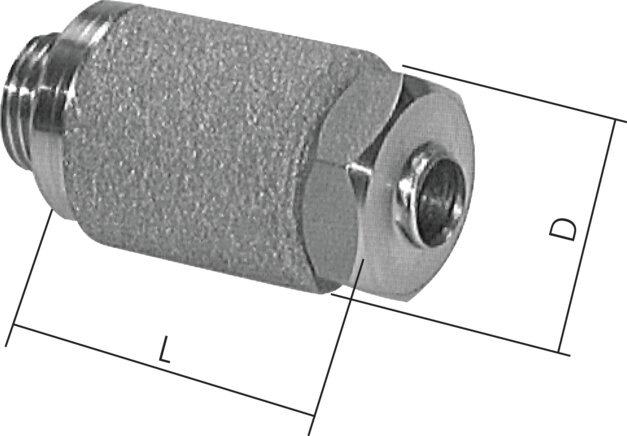 Exemplary representation: Precision throttle silencer (1.4571)