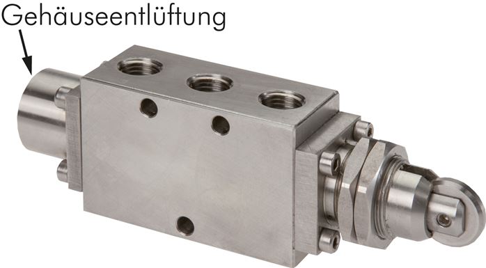 Exemplary representation: 5/2-way roller valve