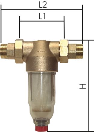 Exemplary representation: Fine filter for drinking water, R 1 1/2" & R 2"