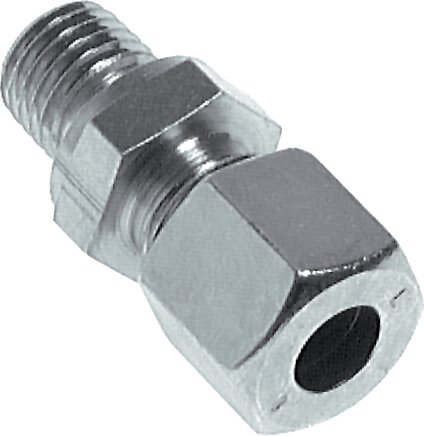 Exemplary representation: Straight screw-in fitting, metric, galvanised steel