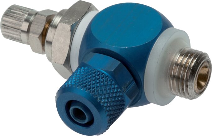 Exemplary representation: Throttle check valve with knurled screw and lock nut