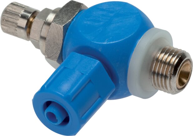 Exemplary representation: Throttle check valve with knurled screw and lock nut