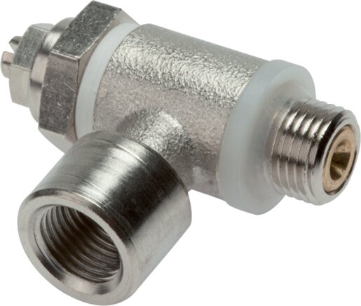 Exemplary representation: Throttle check valve with slotted screw and lock nut