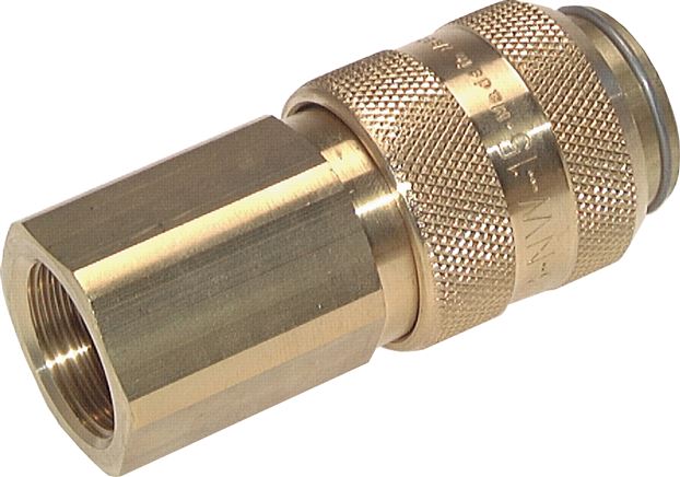 Exemplary representation: Coupling socket with female thread, brass