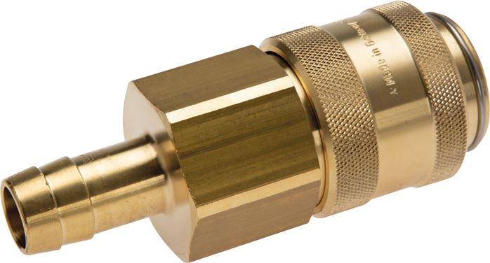 Exemplary representation: Coupling socket with grommet, brass