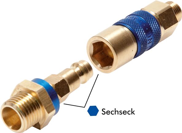 detailed view: Coded quick-release coupling (unmistakable), NW 5