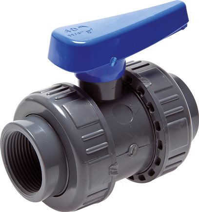 Exemplary representation: Ball valves with female thread, PVC-U (water version)