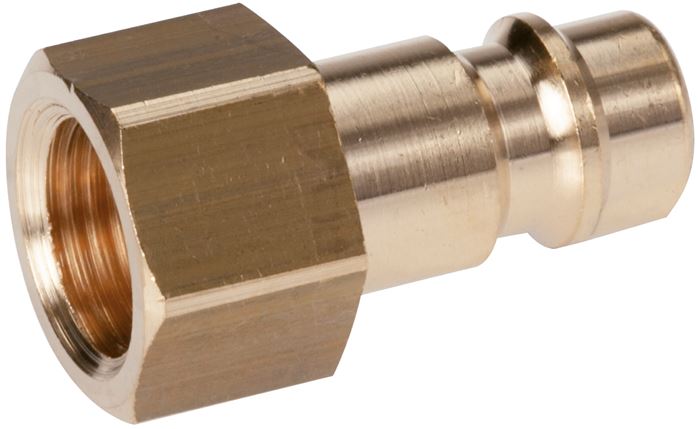 Exemplary representation: Coupling plug with female thread, brass