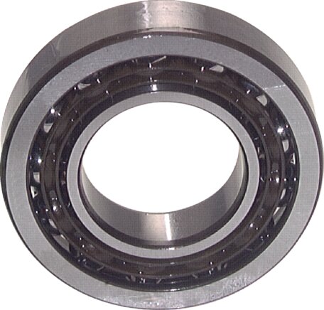 Exemplary representation: Single row angular contact ball bearing DIN 628, open