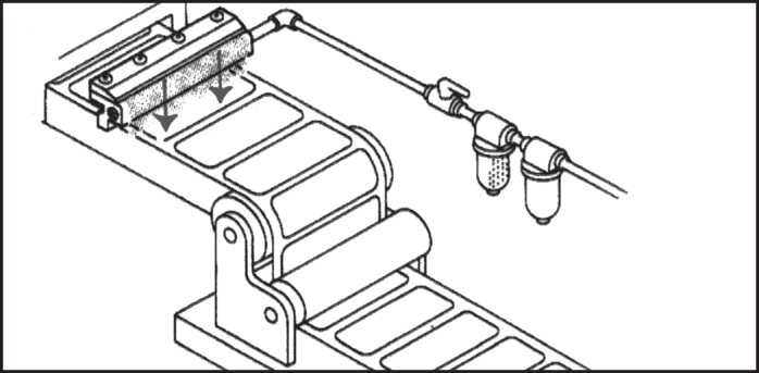 Application examples: Flat blow-off with air curtain