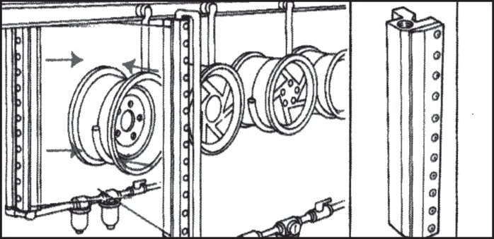 Application examples: Flat blow-off after cleaning process with two air curtains