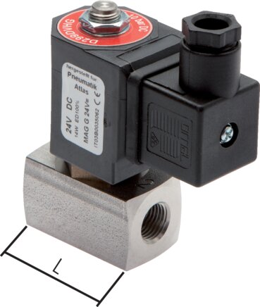 Exemplary representation: 2/2-directional stainless steel solenoid valve (G 1/8" & G 1/4")