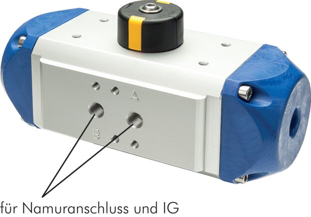 Exemplary representation: pneumatically driven swivel actuator