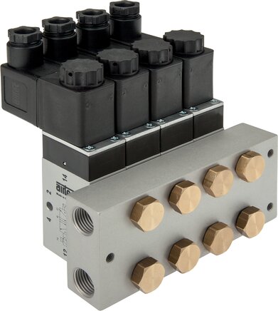 Exemplary representation: P-R-S manifold for 5/2- & 5/3-way valves