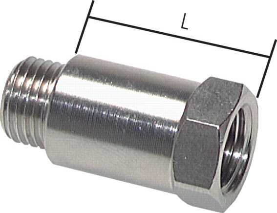 Exemplary representation: Thread extension (nickel-plated brass)