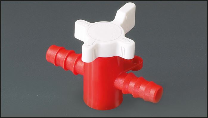 Exemplary representation: 2-way hose valve of PE