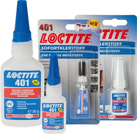 Exemplary representation: Loctite instant adhesive (cyanoacrylate)