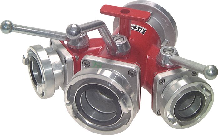 Exemplary representation: Storz manifold 3-fold with ball shut-off