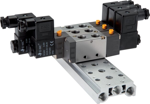 Exemplary representation: Multiple manifold for 5/2-way & 5/2-way valves