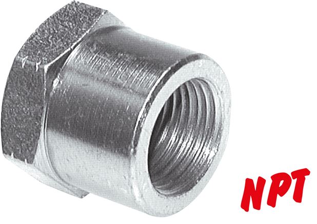 Exemplary representation: Sealing cap with NPT thread, galvanised steel