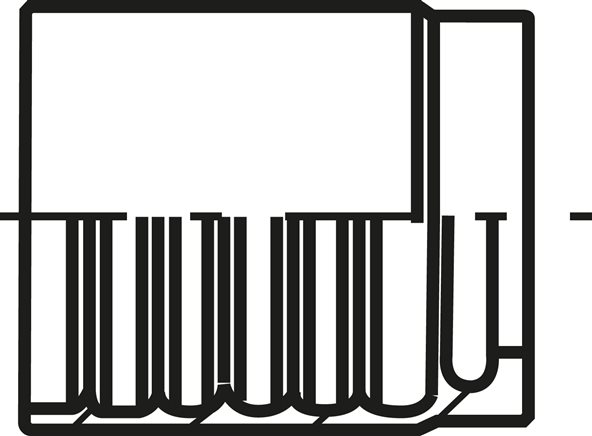 Exemplary representation: Steel press fitting for hydraulic hose, sleeve 111