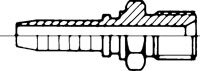 Exemplary representation: Steel press fitting for hydraulic hose, AGR