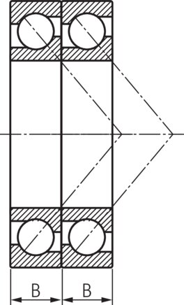 Application examples: Double axial forces are absorbed in one direction