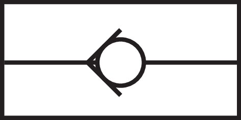 Schematic symbol: Check valve without spring