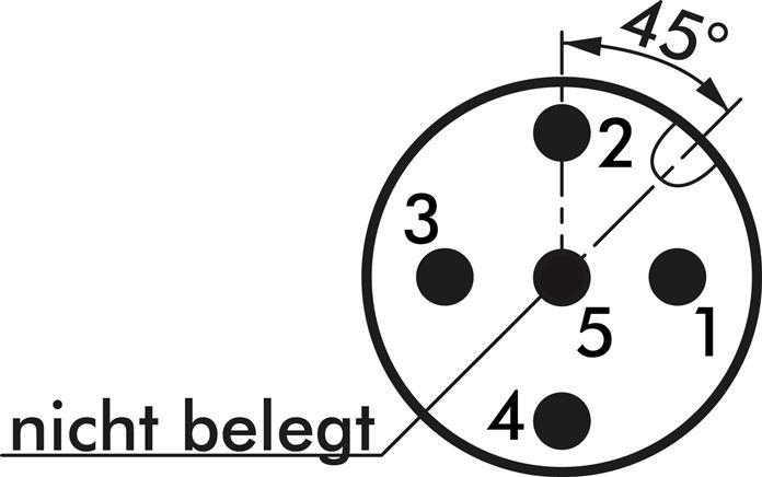 Schematic symbol: M 12 plug (A-coded, 5-pole)