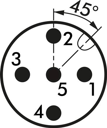 Schematic symbol: M 12 plug (A-coded, 5-pole)