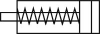 Schematic symbol: without magnetic piston