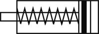 Schematic symbol: with magnetic piston